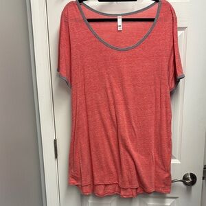 LuLaRoe Heathered Hot Pink & Gray Tunic